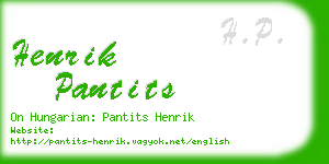 henrik pantits business card
